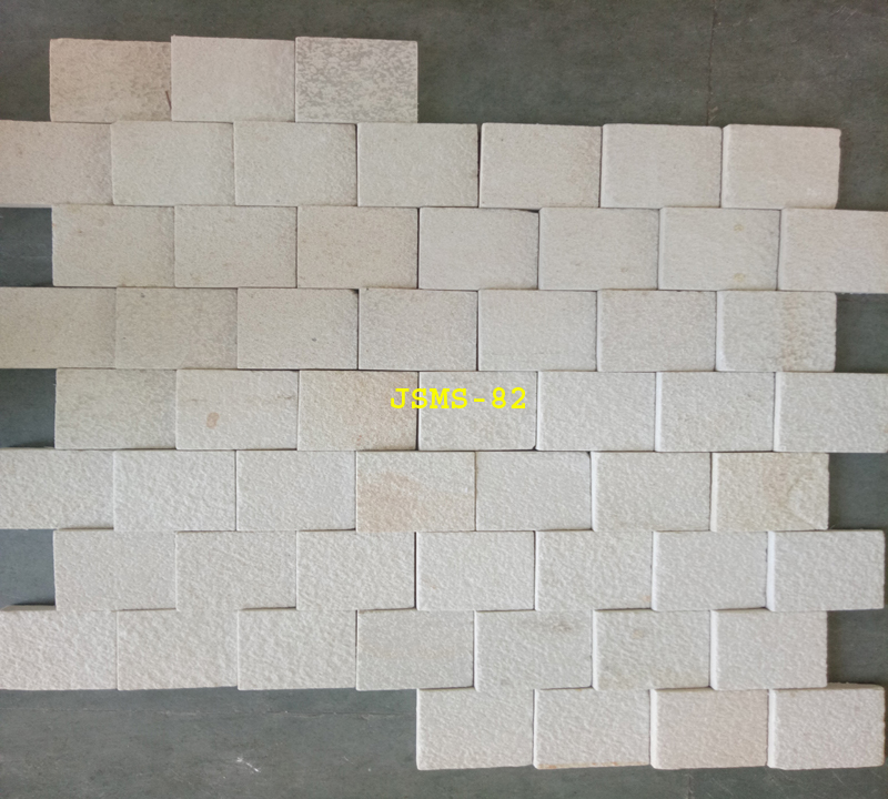 Mint White Sandstone Wall Mosaic Stone Tiles
